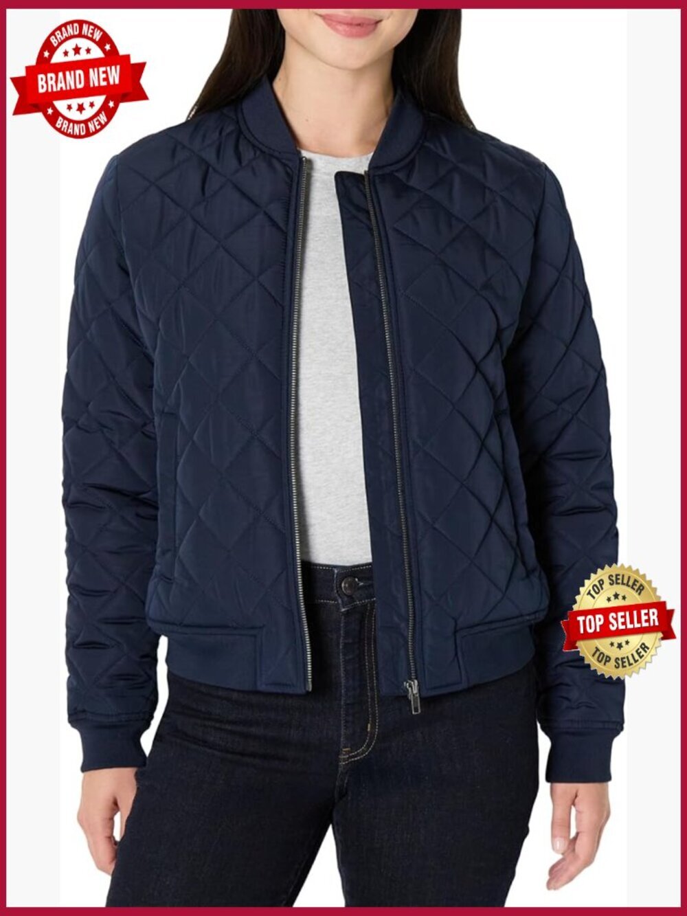 Regular-Fit Quilted Bomber Jacket - Insulated Water-Repellent